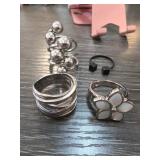 Modern Silver Tone Fashion Rings