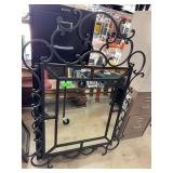 Ornate Iron Wall Mirror, 52 1/2' x 36'