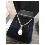 18K GP Pearl Pendant Necklace