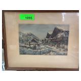 Paul Sollmann Framed Winter Street Scene