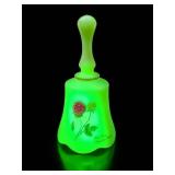 Fenton Art Glass Red Clover Wildflower Bell