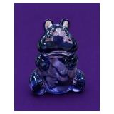 Fenton Uranium Glass Hippopotamus Figurine