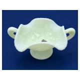 Fenton Fruit Pattern Custard Glass Bowl