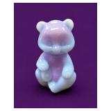 Fenton Blue Burmese Sitting Bear Figurine