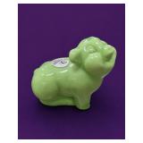 Fenton Jadeite Celadon Reclining Pig Figurine