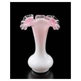 Fenton Art Glass Peach Crest Vase