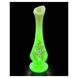 Fenton Vintage Custard Satin Glass Bud Vase