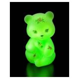 Fenton Art Glass Pink Blossoms Bear Cub