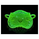 Fenton Topaz Opalescent Hobnail Dish