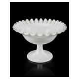 Fenton Silver Crest Ruffled Pedestal Compote