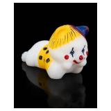 Fenton Art Glass Hand-Painted Clown Bear