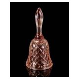 Fenton Rosaline Diamond Optic Glass Bell