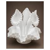 Fenton White Milk Glass Hobnail Epergne