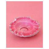 Fenton Peach Crest Shell-Shaped Bride's Bowl