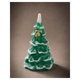 Fenton Emerald Art Glass Christmas Tree Figure