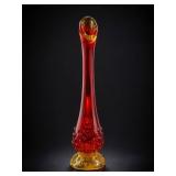 Fenton Art Glass Amberina Hobnail Bud Vase