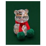 Fenton Art Glass Crystal Bear Cub Figurine
