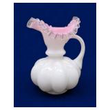 Fenton Peach Crest Melon Pitcher