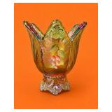 Fenton Berries on Autumn Gold Votive Holder