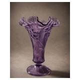 Fenton Amethyst Daffodil Trumpet Vase