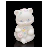 Fenton Vintage Hand-Painted Satin Bear Figure
