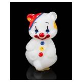 Fenton Art Glass Hand-Painted Clown Bear