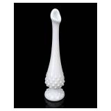 Fenton Milk Glass Hobnail Swung Bud Vase