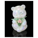 Fenton Iridescent Opalescent Bear Figurine