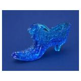 Fenton Cobalt Blue Hobnail Cat Head Slipper