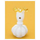 Fenton Gold Crest Plain Melon Vase