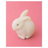 Vintage Fenton Satin Custard Bunny Figurine