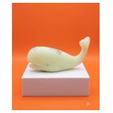 Fenton Custard Satin Glass Whale Figurine