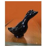 Vintage Fenton Art Glass Black Goose Figurine