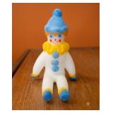 Fenton 1980s Opal Satin Glass Sitting Clown