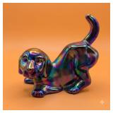 Fenton Carnival Glass Playful Puppy Figurine