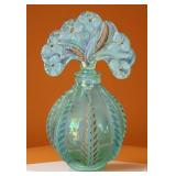 Fenton Art Glass Aquamarine Perfume Bottle