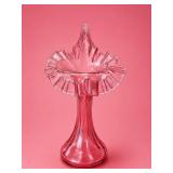 Fenton Cranberry Jack-in-the-Pulpit Vase