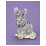 Fenton French Opalescent Violets in the Snow
