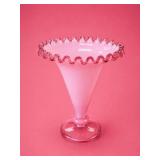 Fenton Rose Crest Trumpet Vase, 1944ï¿½1947