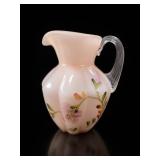 Fenton Rosalene Hand-Painted Paneled Pitcher