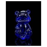 Fenton Cobalt Blue Art Glass Bear Figurine