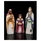Fenton Opal Satin Glass Three Wise Men Set w Box