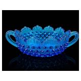 Fenton Colonial Blue Hobnail Bonbon Dish