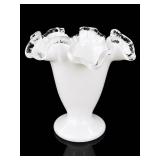 Fenton Silver Crest Pedestal Trumpet Vase