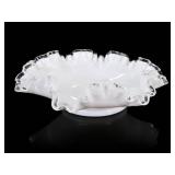 Fenton Art Glass Silver Crest Ruffled Bowl