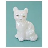 Fenton Opal Iridescent Sitting Cat Figurine