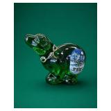 Fenton Emerald Green Vermont Sky Bear Figure