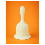 Fenton Custard Satin Glass Daisy and Button