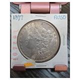 1897 Morgan Silver Dollar AU50