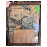 World War I Texas Signal Corps Framed Roster